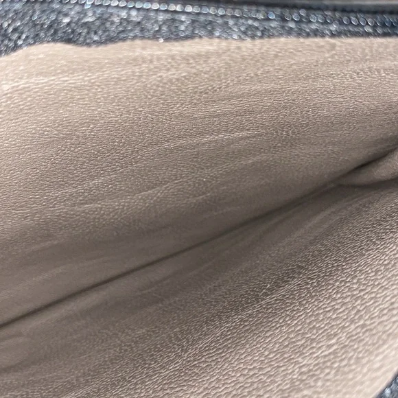 Calvin Klein Black Pebbled Leather Large Wristlet Clutch Bag Gold Logo EUC - Picture 4 of 6